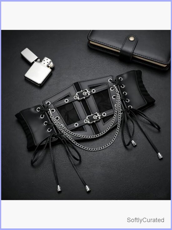 Underbust Corset Belt – Wide Lace-up Waist Cincher for Cosplay & Daily Wear main image 5